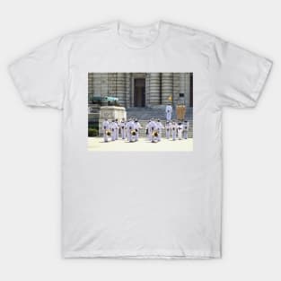 Annapolis Naval Academy - Band Leaving Noon Meal Formation T-Shirt